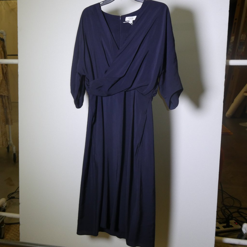 Cos Navy Modal Dress Size Eur 38 (Us 6) | Great Condition